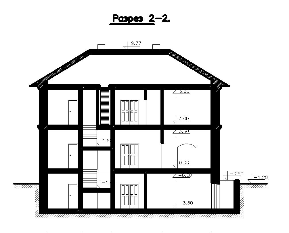 Готовый проект дома из кирпича № 92/54. Чертежи. Фото. Эскизы.